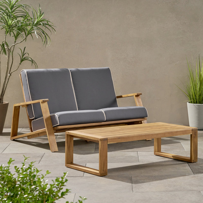 Causeuse + table basse Paloma, Gris