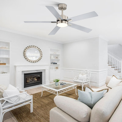Rolanda 52" 5-inch Downrod Mount Ceiling Fan with Light Kit and Remote Control