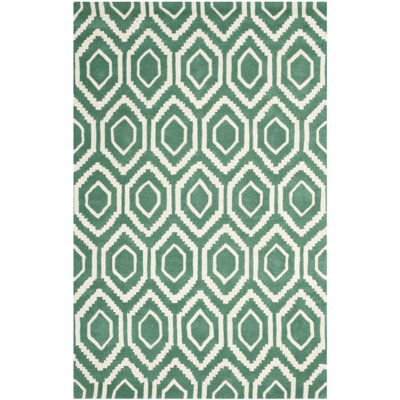 Hustle Geometric Wool Hand Woven Area Rug
