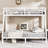 Metal Twin Over Full Bunk Bed For Teens And Adults,Space-Saving/Noise Reduced/No Box Spring Needed, White-1346982516-1346982507