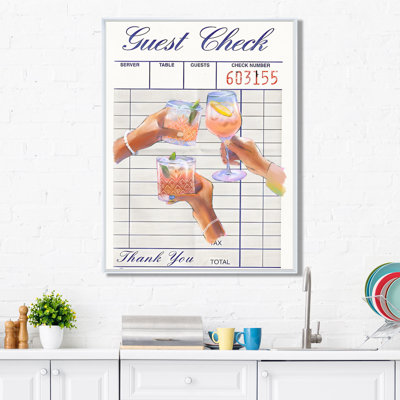 Friendship Tequila Cheers Check - Cocktails Wall Art
