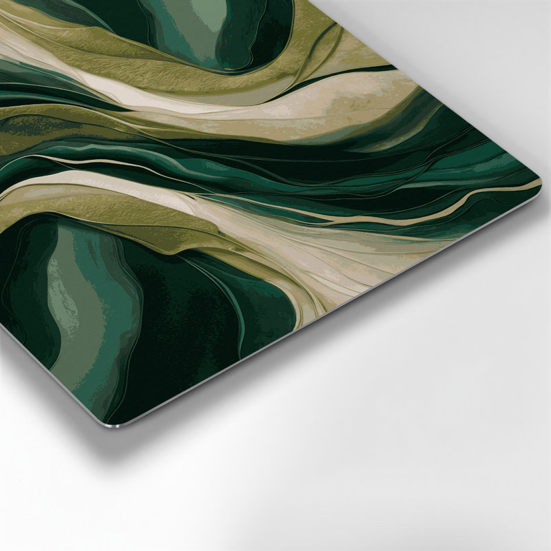 Art mural abstrait en métal vert 43