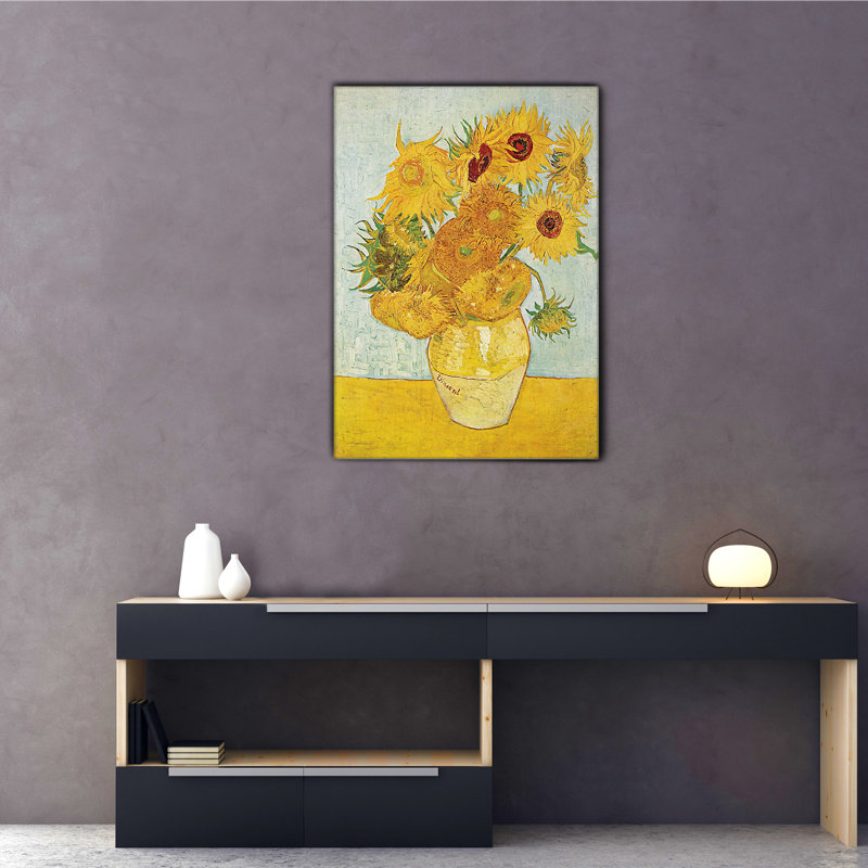 I Girasoli by Vetro Acrilico - Rectangle Print on Canvas, 95cm H x 65cm W