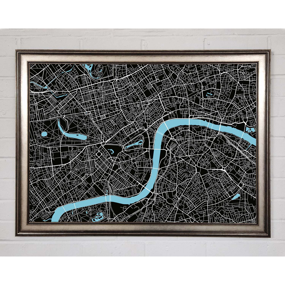 Gerahmtes Wandbild The Map Of London Thames 2