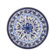 Table d'appoint de patio, bleu et noir