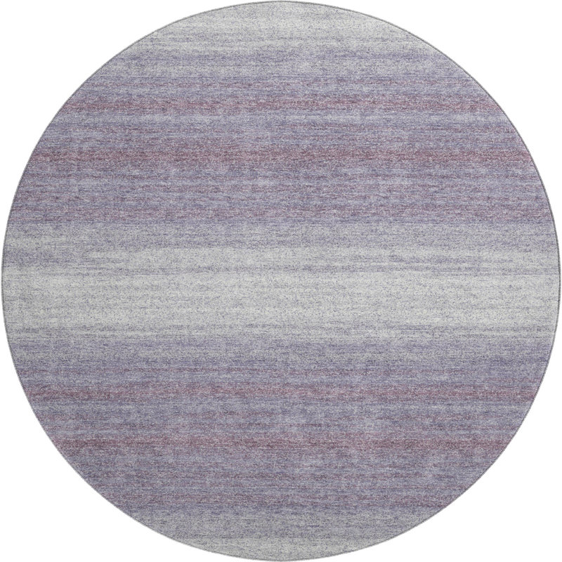 Tapis rayé de qualité supérieure lavable à la machine AMF1033, Rond 8 pi