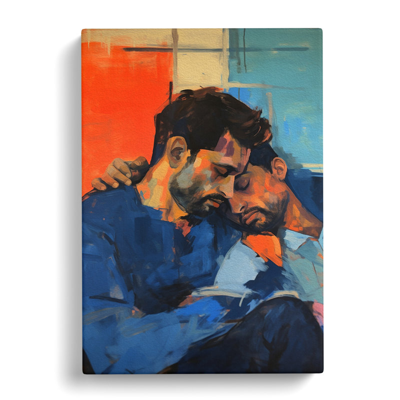 Two Men In Love Gestural - Print, 60cm H x 40cm W x 3cm D