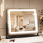 Grand miroir de maquillage pour meuble-lavabo de 19 pouces avec lumières, miroir de maquillage à intensité variable 3 couleurs à contrôle tactile, éclairage impeccable pour un maquillage professionnel, conception rotative à 360 °