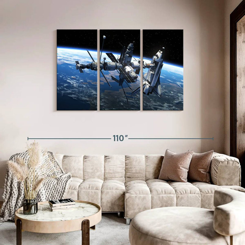 'Space Station, 48" H x 74" W