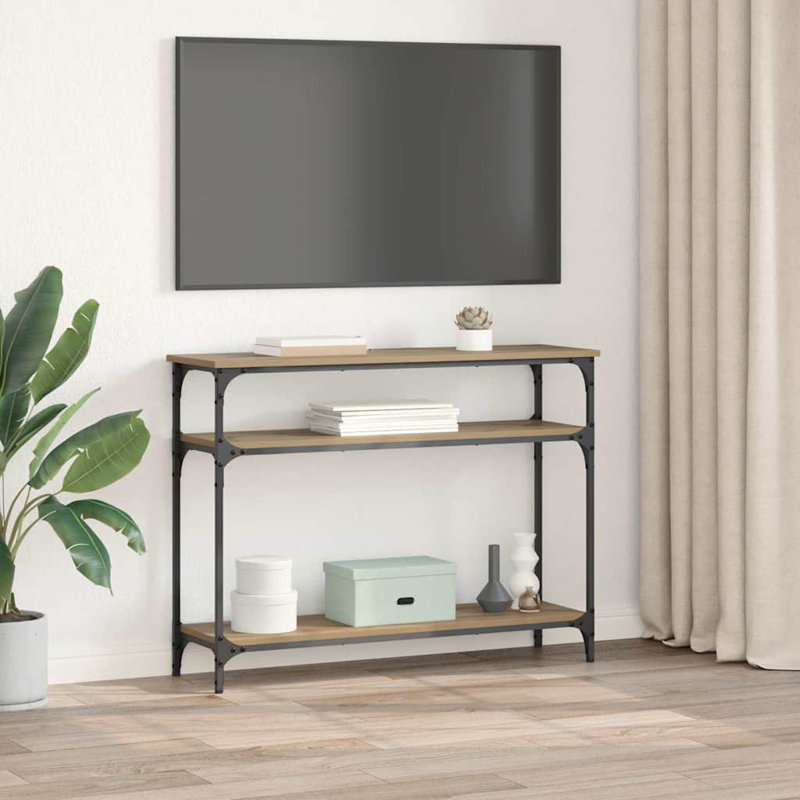 Console Table, Artisan Oak, 75cm H x 100cm W x 29cm D