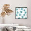 «Botanical Turquoise Teal Dandelions III», reproduction d'art moderne sans cadre-905122415