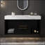 39.4"Floating Bathroom Vanities With Ceramic Sink And 2 Drawers-479878248