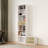 78.7'' Tall Bookcase with Movable Footstool and Open Shelves Storage Drawers-562173423