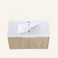 Meuble-lavabo mural 48 po avec lavabo et armoire latérale, portes à fermeture en douceur 48 po