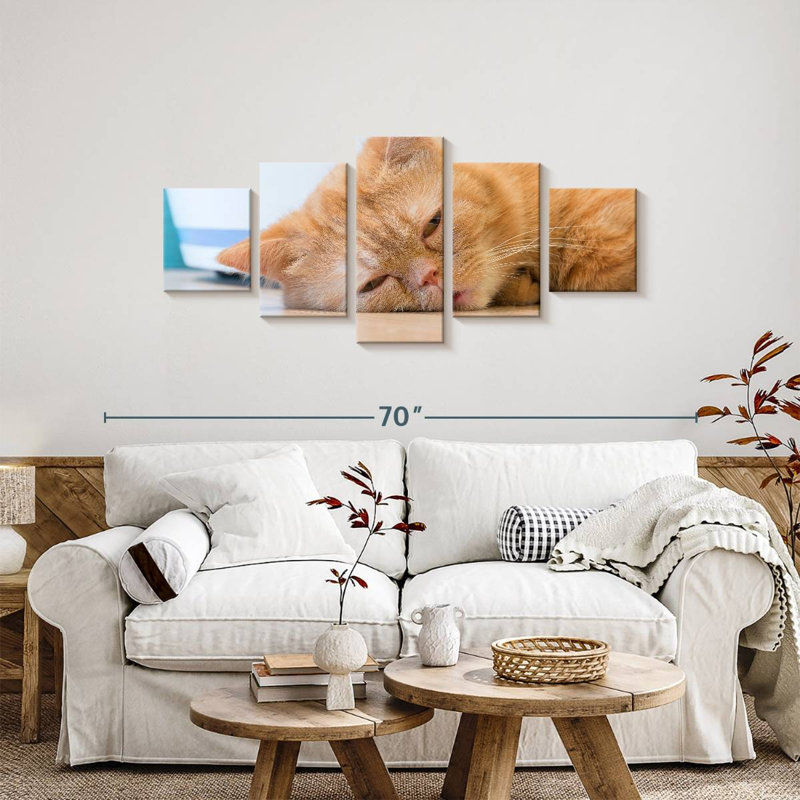 Sleeping Cat, 24" H x 55" W