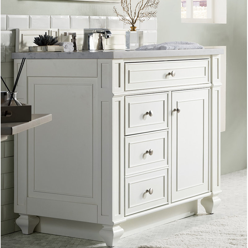 Bristol 36'' W Single Vanity, Bright White, Ethereal Noctis, 8" Widespread