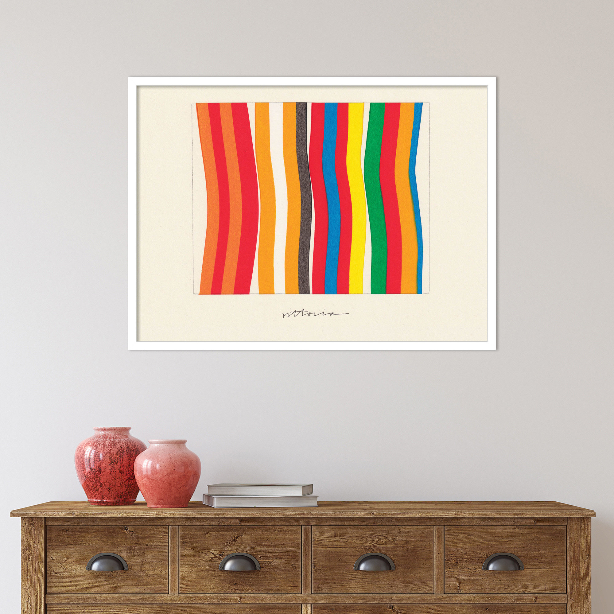 I'm Parallel To Myself by Amber Vittoria, White, 25" H x 33" W x 1" D