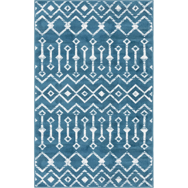 Tapis contemporain Aemtenan couleur océan, Rectangle 3 pi 3 po x 5 pi 3 po