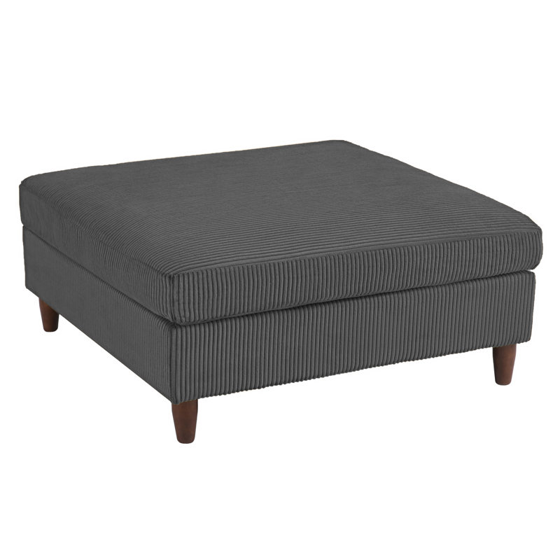 Seemab 102.1Cm Wide Square Standard Ottoman, Grey