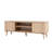 Modern TV Stand with Hornbeam Legs, Sonoma Oak Finish, 55.1 x 19.7 x 15.7 inches | 100% Melamine Coated Particle Board, UV Coating | Multiple Shelves, Wall-Mountable, Additional Storage | Scandinavian Design