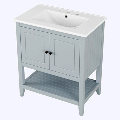 Meuble-lavabo moderne avec lavabo en céramique