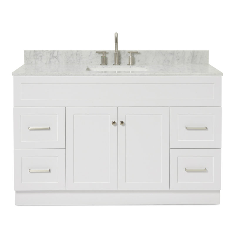 Ensemble de meuble-lavabo simple 55 po Partham, Blanc