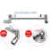 11" Solid Brass Shower Head Extension Arm With Lock Joints Adjustable Height