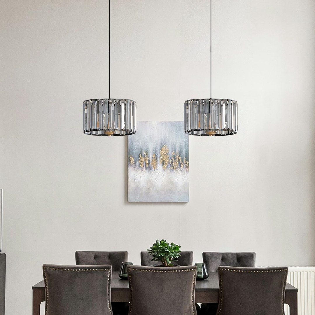 2Pack Lamp Shade Crystal Chandelier, Lampshades for Easy Fit Ceiling Lights, Table & Floor Lamps, Pendant Light Shade Ceiling for Living Room, Bedroom