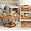 Table basse ronde avec rangement
