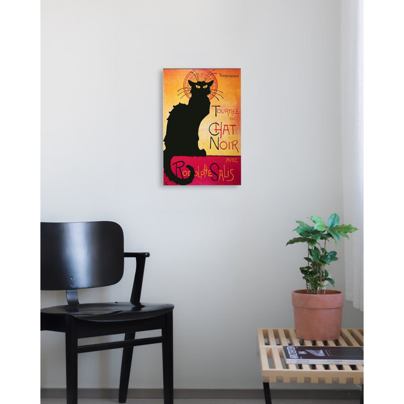 Le chat noir - Tournee Du Chat Noir avec Rodolphe Salis par Theophile-Alexandre Steinlen - impression sur papier