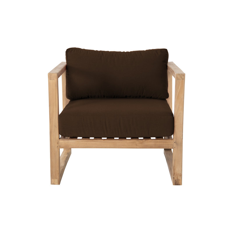 Venice Teak 8 Piece Deep Seating Group With Coffee Table, Bay Brown