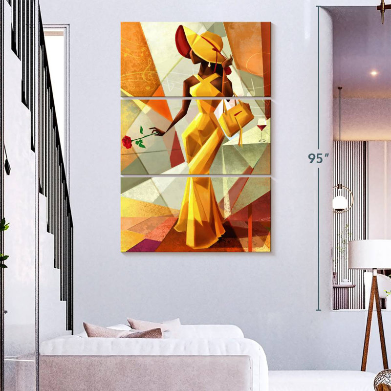 Shuttleworth Night Out In Yellow, 74" H x 48" W