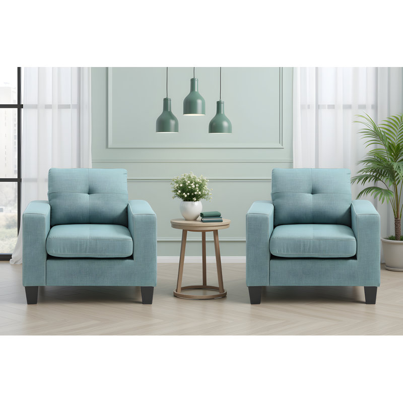 Ensemble de 2 fauteuils club Swansea, Bleu sarcelle