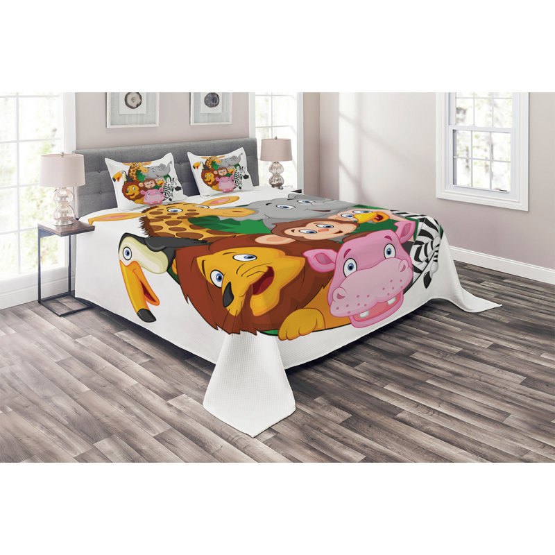 Polyester Coverlet, King Bedspread + 2 Shams
