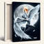 Angel Swan, reproduction d'art sur toile, ensemble de 1-764750031