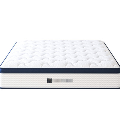 Grand matelas en mousse à mémoire de forme de 10 pouces, housse en coton d'espace, mi-ferme pour un sommeil confortable, soulagement des maux de dos, isolement des mouvements, support de refroidissement respirant de 10 po et soutien solide, bord fabriqu