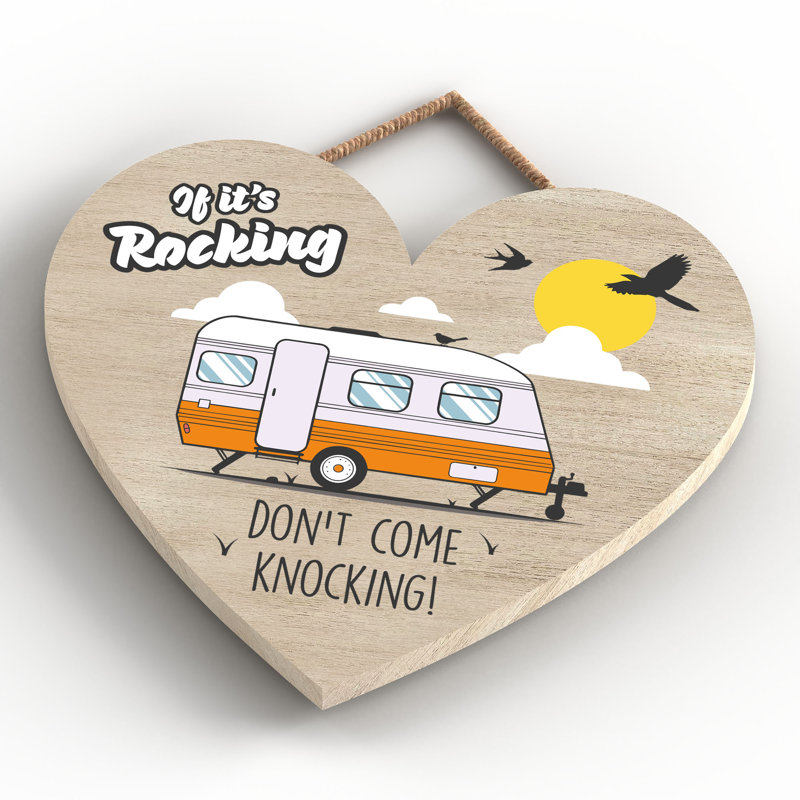 Caravan Come Knocking - Print on MDF, 16cm H x 17cm W x 0.9cm D
