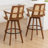 Modern Swivel Upholstered Cane Back Counter & Bar Stools-1726247019-1726247008