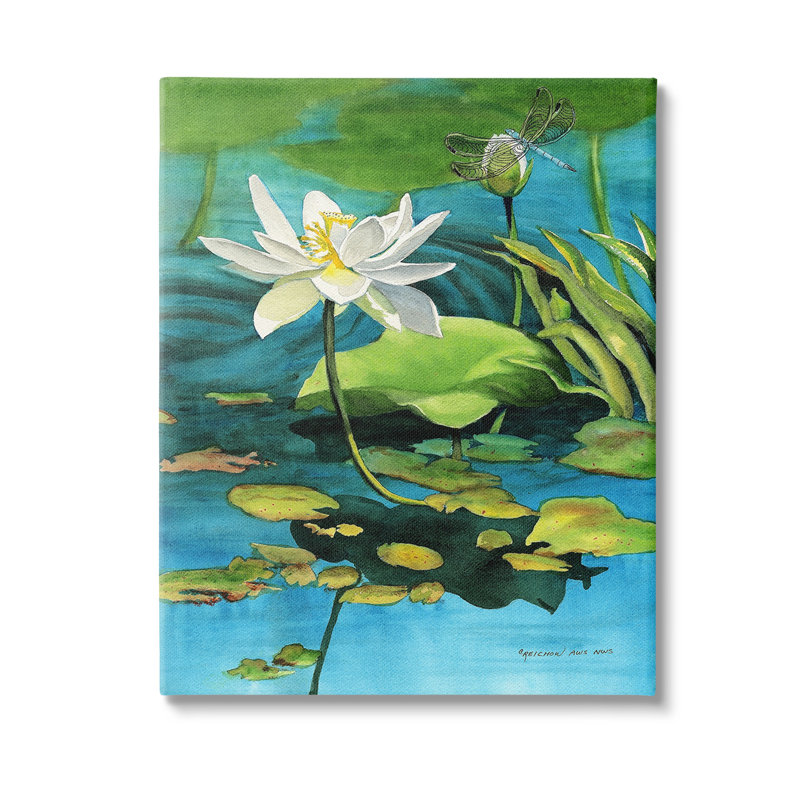 «Pond Pond & Dragonfly» par Christine Reichow, H 40 po x l 30 po