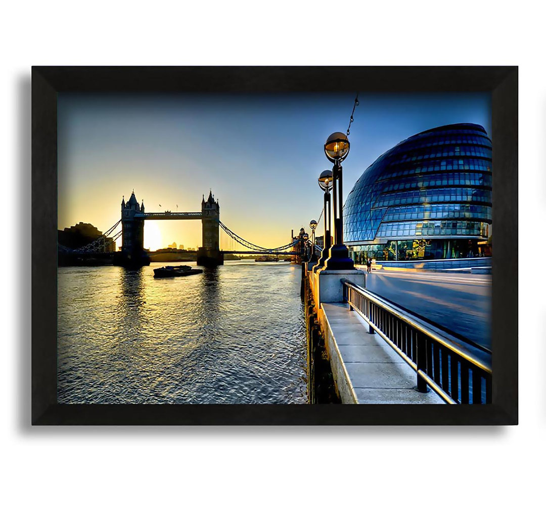 Gerahmtes Leinwandbild London Tower Bridge Sunset