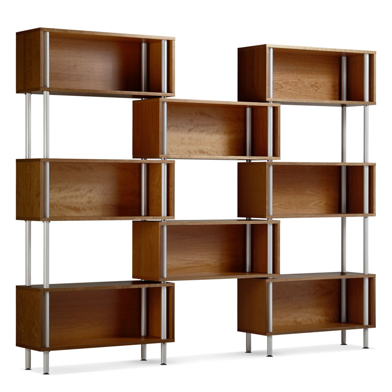 Chicago Bookcase, Steel/Walnut