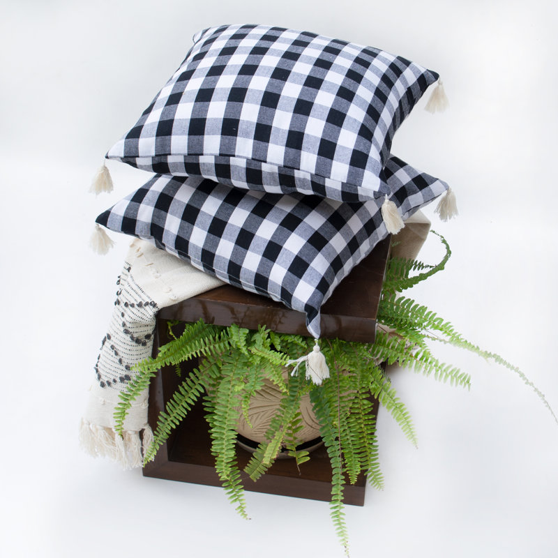 Housse de coussin en coton Farmhouse