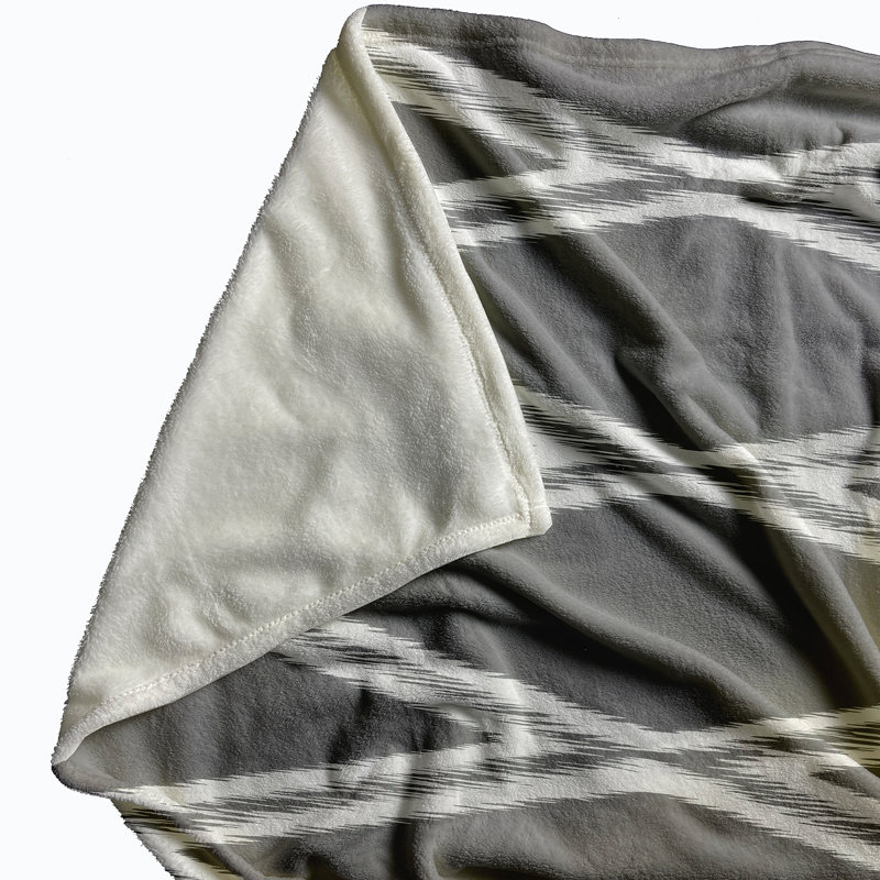 Rosalyn Plain Weave / Muslin Throw Blanket, Grey