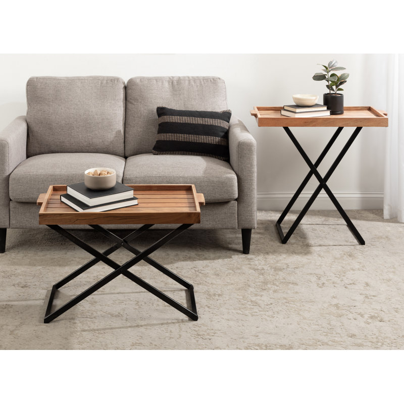 Benahid Solid Wood Tray Top End Table
