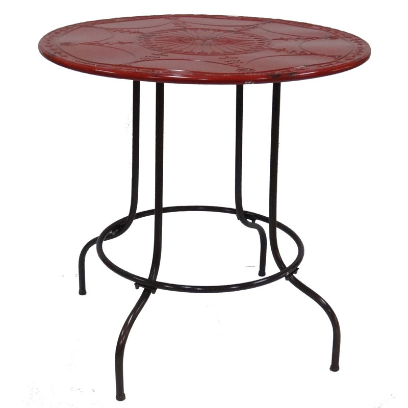 Craybrough End Table, Red, Black