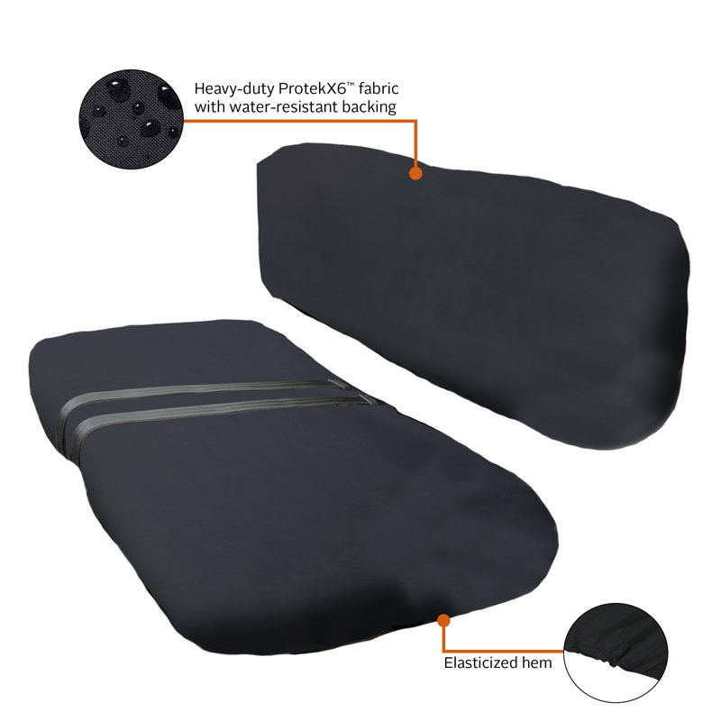 Housse QuadTear élastique UTV, Noir, Polaris (baquet)