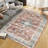 Large Dining Room Rugs 10x13 Medallion Accent Carpet with Non Slip Backing, Non Shedding Traditional Indoor Mats, Machine Washable Thin Floor Cover for Bedroom, Kitchen-652331941-652331943