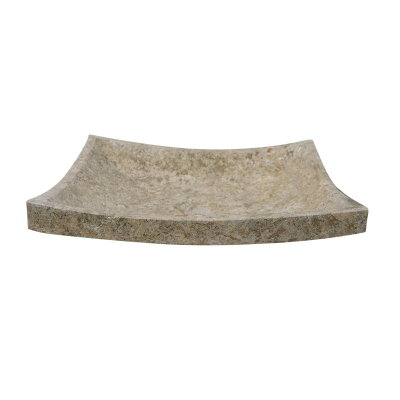 Handmade Marble Onyx Bathroom Sink, 17.5”, Rectangular Vessel Sink, Beige