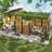 5ft H X 3ft W Outdoor Privacy Screen Fence Panel, No Dig Enclo Concord Cedar Wood, Seamless Joining from Any Side-115069070