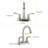 2-handle Bathroom Faucet with Drain Assembly-70595633